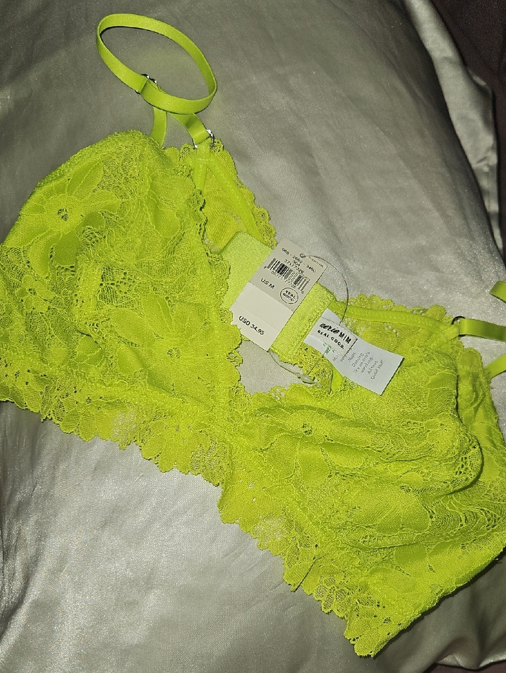 Lace Bralette in Lime Green